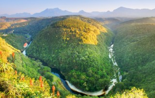 The ‘Map of Africa’ formation in the Kaaimans River near Wilderness along the Garden Route in South Africa.. Image shot 08/2010. Exact date unknown.